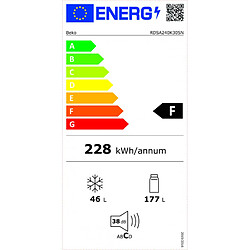 Avis Réfrigérateur combiné 54cm 223l - rdsa240k30sn - BEKO