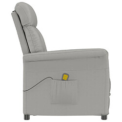 Avis vidaXL Fauteuil de massage Gris clair Similicuir daim