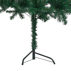 vidaXL Arbre de Noël artificiel d'angle LED et boules Vert 150 cm PVC