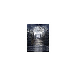 Universal 5x7ft Halloween Grave Gate Photography Backdrop Background Studio Prop