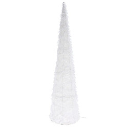 Acheter Sapin de Noël brillant cône décoratif blanc Décoration de Noël 25 LED 80 cm