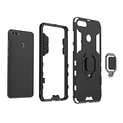 Avis Wewoo Coque Housse de protection antichoc PC + TPU pour HuY9 2018, avec support d'anneau magnétique (noir)