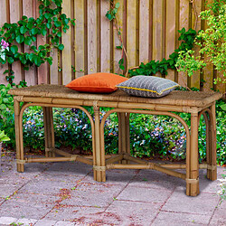 Banc Bout de Lit en Rotin Naturel Chillvert Parma 110x30x45 cm avec Osier Tressé