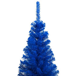 vidaXL Arbre de Noël artificiel pré-éclairé et boules bleu 120 cm PVC