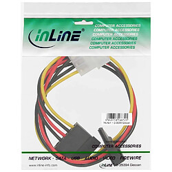 Avis Câble de courant en interne, InLine®, 1x 5,25"" à 2x 15pin SATA, 0,30m