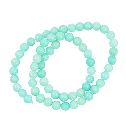 1 brin de 15 pouces amazonite bleu naturel pierres précieuses en vrac rondes 6mm