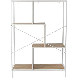 Acheter The Home Deco Factory Etagère en bois et métal blanc Edison 80 x 30 x 113 cm.