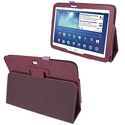 Wewoo Housse Étui Violet pour Samsung Galaxy Tab 3 10.1 / GT-P5200 foncé Litchi Texture en cuir avec support