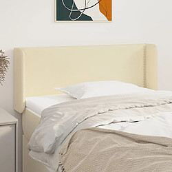 vidaXL Tête de lit avec oreilles Crème 93x16x78/88 cm Similicuir