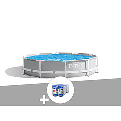 Kit piscine tubulaire Intex Prism Frame ronde 3,05 x 0,76 m + 6 cartouches de filtration