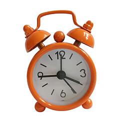 Mini belle horloge analogique réveil double bell pour la décoration de la chambre de l'enfant orange