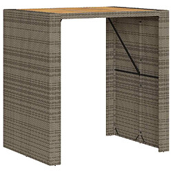 Acheter vidaXL Ensemble de bar de jardin 3 pcs sans coussins gris poly rotin