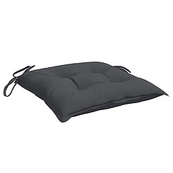 Acheter vidaXL Coussins de chaise lot de 2 anthracite 40x40x7 cm tissu oxford