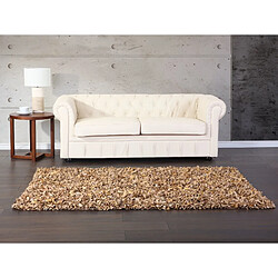 Avis Beliani Tapis en cuir beige 80 x 150 cm MUT