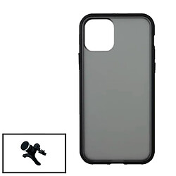 PHONECARE Kit Coque Anti Choc Protection Fumê + Support Magnétique de Voiture Renforcé pour iPhone 13 - Noir