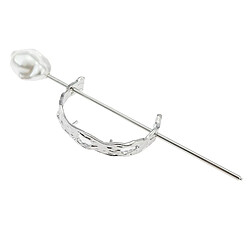 Femmes Hair Cuff Bun Cage Hair Bun Holder Hair Stick Pins Small Silver