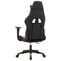 Maison Chic Chaise de jeu, Chaise gaming, Fauteuil gamer d'ordinateur,Chaise de Bureau Noir et orange Similicuir -GKD86310 pas cher