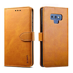 Wewoo Housse Coque Pour Galaxy Note 9 GUSSIM Business Style Étui en cuir à rabat horizontal avec support et fentes cartes et portefeuille kaki