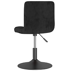 Acheter vidaXL Chaise pivotante de salle à manger Noir Velours