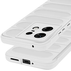 Avizar Coque pour Motorola Edge 50 Pro Antichoc Silicone Motif texturé 3D Blanc pas cher