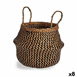 Gift Decor Panier décoratif Noir Naturel Joncs 8 L 31 x 38 x 31 cm (8 Unités)