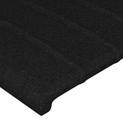 Acheter vidaXL Tête de lit à LED Noir 183x16x118/128 cm Tissu