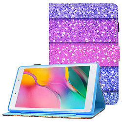 Etui en PU motif de lignes de piqûres avec support pour Samsung Galaxy Tab A 8.0 (2019) SM-T290 (Wi-Fi)/SM-T295 (LTE) - Sables mouvants