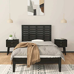 Avis Maison Chic Tête de lit scandinave,Meuble de chambre murale Noir 96x3x63 cm Bois massif de pin -MN72538