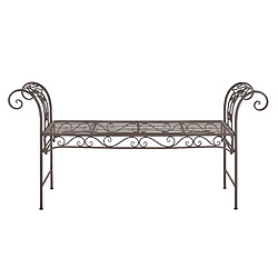 Banc de Jardin Vintage Cossila Extérieur Métal 70 x 147 x 46 cm Bronze [en.casa]