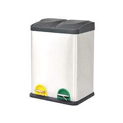 Vente-Unique Poubelle à ordures acier inoxydable 36 litres 02_0006100