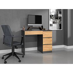 Vivaldi Bureau de Droite Majos II Anthracite Chene Artisan 98 cm