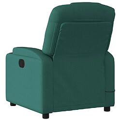 Acheter vidaXL Fauteuil de massage inclinable électrique Vert foncé Tissu