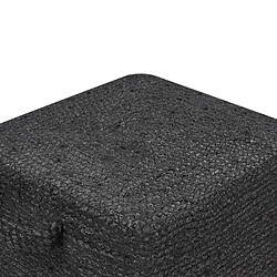 Acheter Beliani Pouf DHADAR Noir 45 cm 45 cm