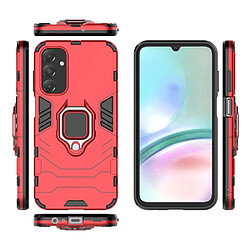 Htdmobiles Coque pour Samsung Galaxy A15 4G / 5G - housse etui rigide anti choc + verre trempe - ROUGE