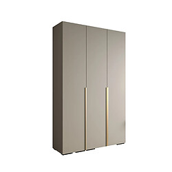 Abiks Meble Armoire Inova 1 À Portes Battantes 236,7/150/47 3 Portes (gris/d’oro)