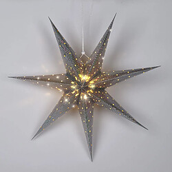 Avis Étoile de Noël en papier, brillante, suspendue, argentée, décorative, décorative, 60 cm