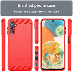 Htdmobiles Coque pour Samsung Galaxy A14 5G - housse etui silicone gel carbone + film ecran - ROUGE