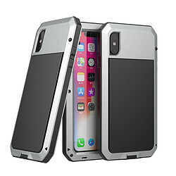 Wewoo Coque Étui de protection étanche en métal antichoc pour iPhone XR (argent)