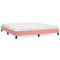 vidaXL Cadre de lit sans matelas rose 180x200 cm velours