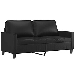 Acheter Maison Chic Ensemble de canapés 2 pcs avec coussins, Canapé droit Sofa pour Salon Noir Similicuir -GKD149981