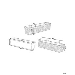 Avis Beliani Jardinière marron 60 x 20 x 18 cm KAWALA