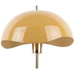 Acheter LEITMOTIV Lampe à poser en métal Waved dome jaune miel.