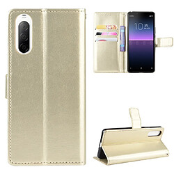 Etui en PU cheval fou or pour votre Sony Xperia 10 II