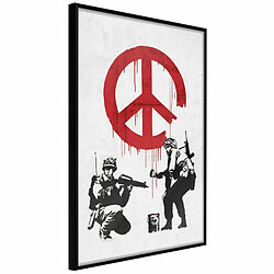 Paris Prix Affiche Murale Encadrée Banksy CND Soldiers II 20 x 30 cm Noir