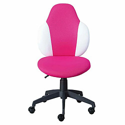 Paris Prix Chaise de Bureau Jessi 100cm Rose & Blanc