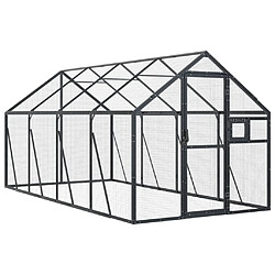 vidaXL Volière anthracite 1,79x4x1,85 m aluminium