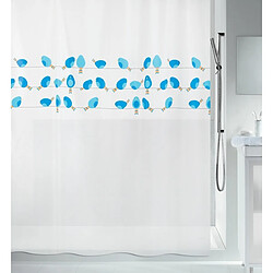 Spirella Rideau de douche PEVA BIRDY 180x200cm Bleu