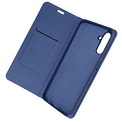 Avizar Étui pour Samsung Galaxy A13 5G et A04s Porte-carte Design Carbone Bleu Roi