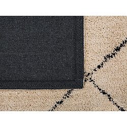 Beliani Tapis épais beige et noir 140 x 200 cm MUTKI pas cher