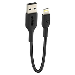 Câble USB vers Lightning MFI Charge Synchronisation Compact 15cm Belkin Noir